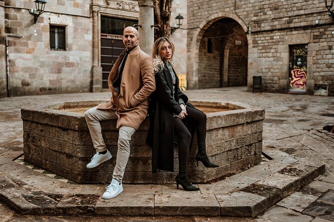 Barcelona Gothic Quarter cinematic photoshoot - Plaça Sant Felip Neri brings a quieter mood