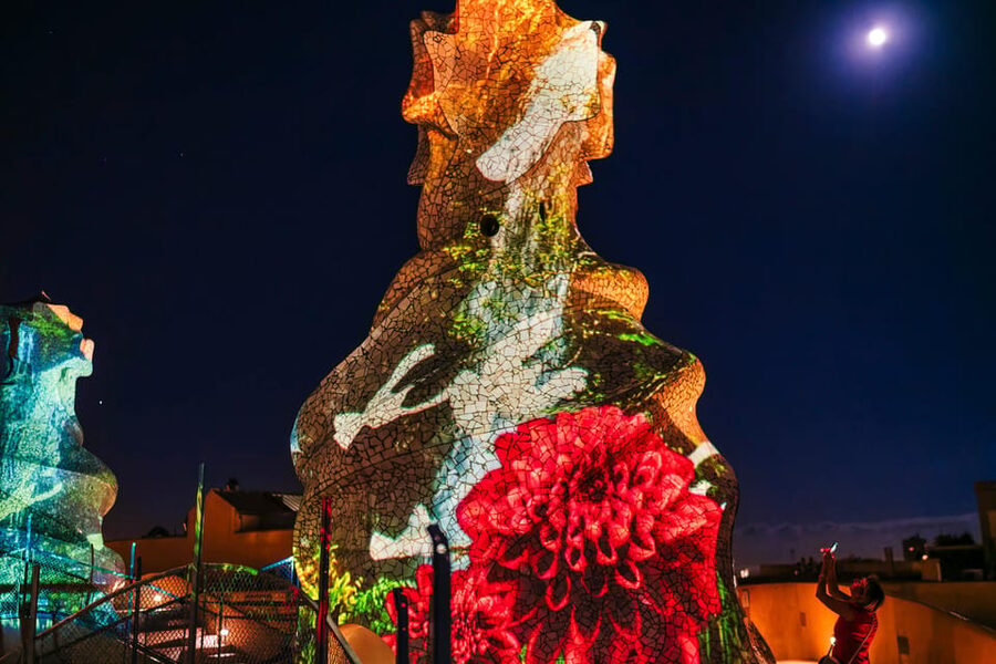 Barcelona: La Pedrera Night Experience - The rooftop light and sound show