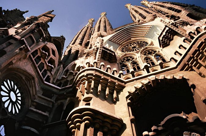 Barcelona Sagrada Familia Priority Access Tour - The Passion Façade offers a sharper contrast