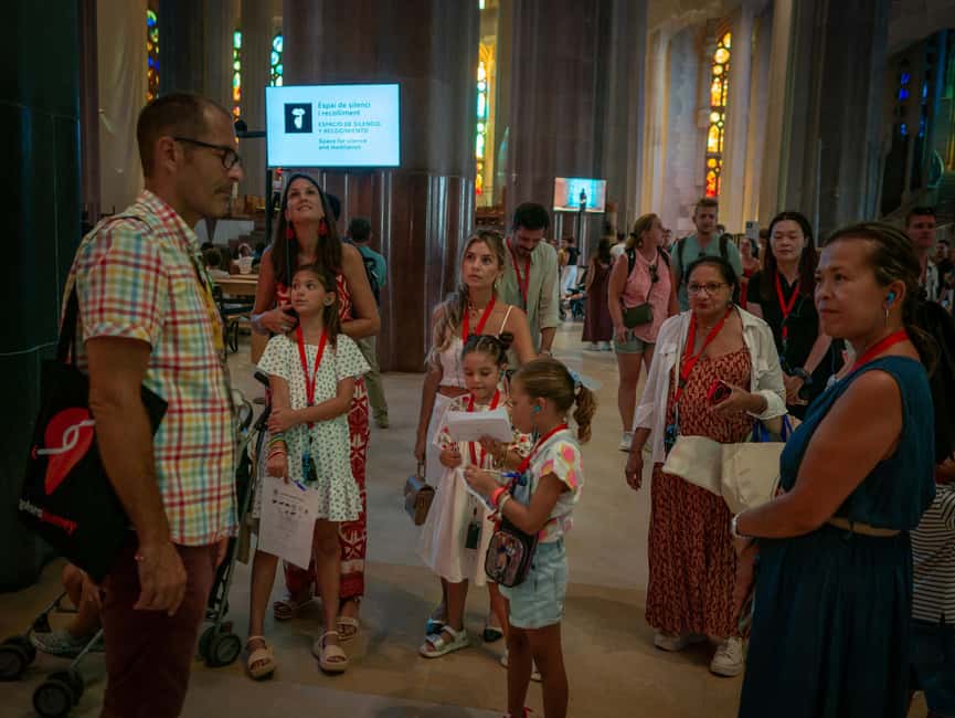 Barcelona: Sagrada Familia Small Group Tour for Kids - Inside the basilica: light, color, and space