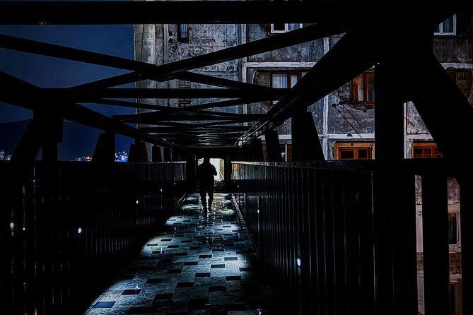 Brutal Tbilisi — Night Edition: Dark Side of Soviet Architecture - Nutsubidze Skybridge: an elevator ride into the apartment blocks
