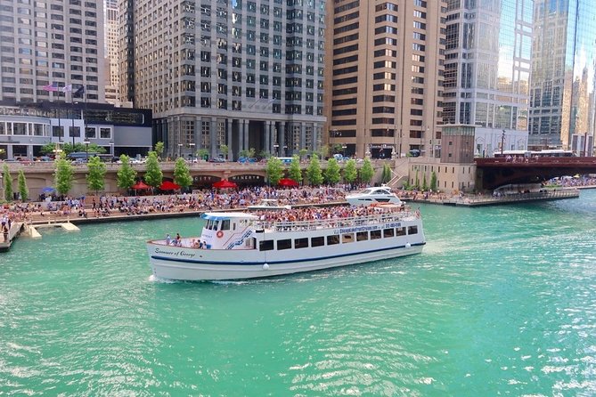Chicago River 90-Minute Architecture Boat Tour - The Wrigley Building and the Michigan Avenue gateway