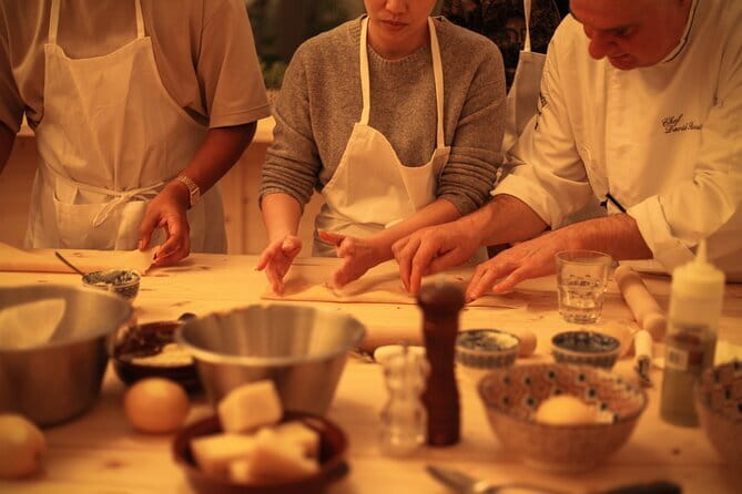 Cooking Art Brunelleschi with Unlimited Wine - Making pasta in a medieval Florence tower