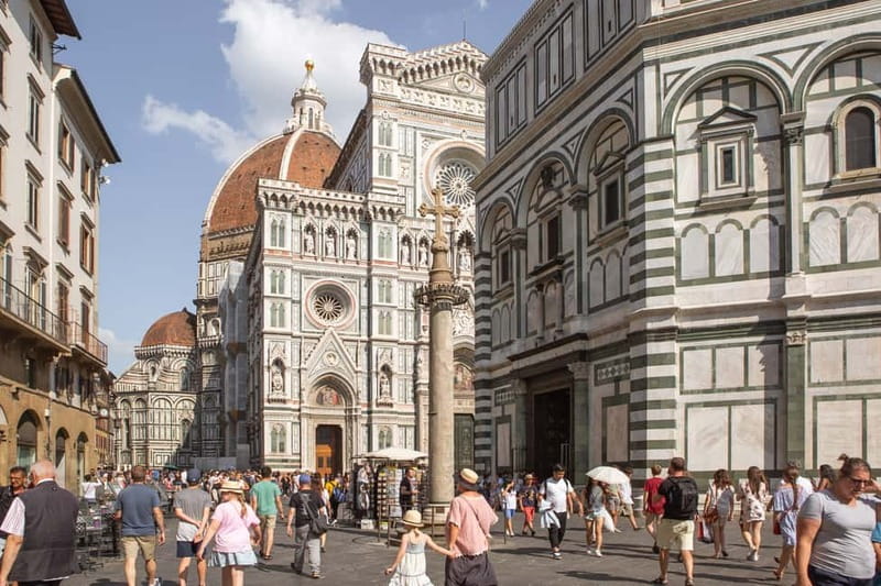 Florence: Duomo Area Tour and Brunelleschi Dome Climb Ticket - The outdoor tour around Piazza del Duomo