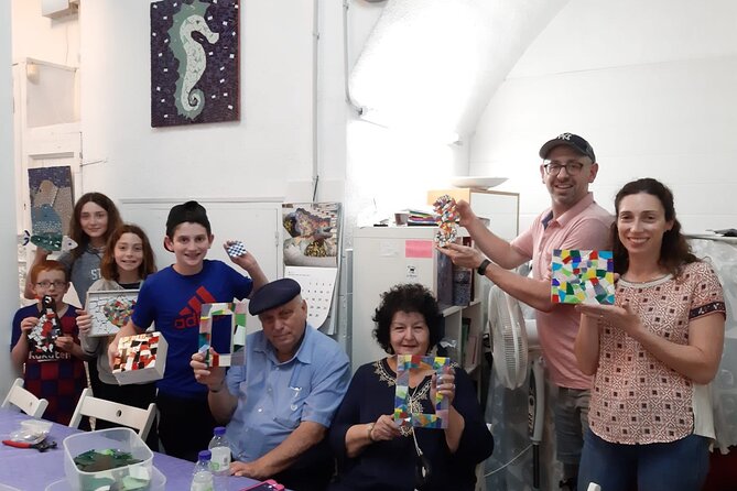 Offer: Be Gaudí mosaic class Barcelona for families (max 4 pax) - Ceramic tiles for older children, acrylic pieces for younger ones