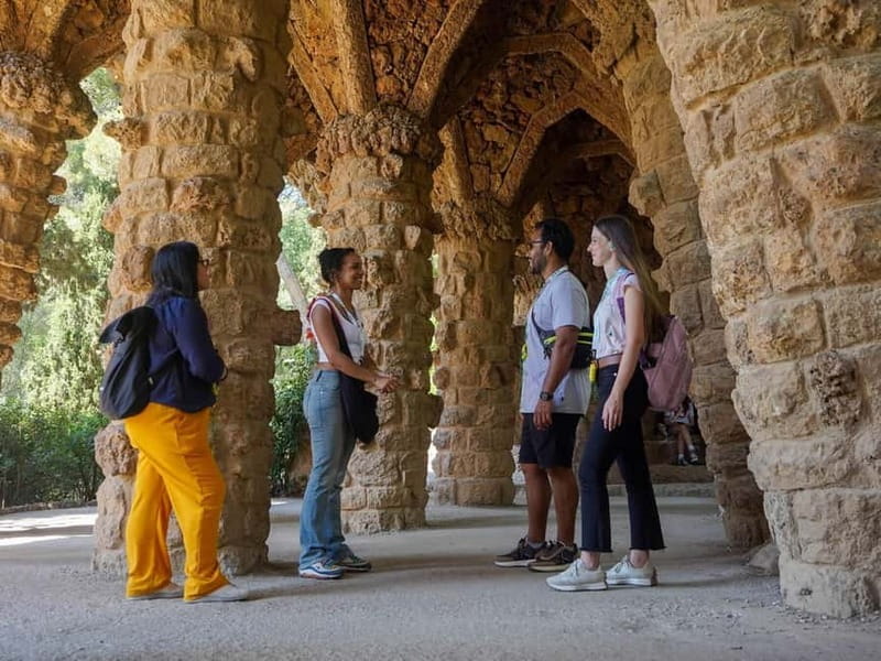 Park Güell: Guided Tour with Optional Gaudí Experience Entry - El Drac and the main terrace
