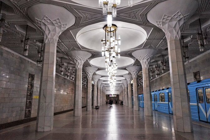 Tashkent Soviet Architecture (Modernism) and Subway station tour. - Riding the metro through Tashkent’s decorated stations